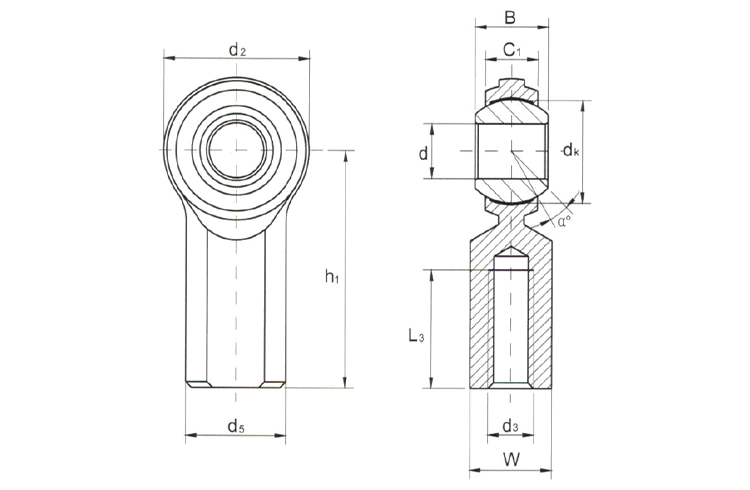 CF..T Series Female Rod End Bearing | Self-Lubricating Inch Rod Ends | Gonuo