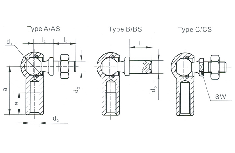 DIN 71802 Steel Angled Ball Joint and China Din 71802 Hexagonal Joint
